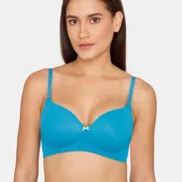 Zivame Blue Wireless T-Shirt Bra-picture-15