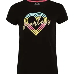 Jockey Kids Black Cotton Printed T-Shirt-image-72