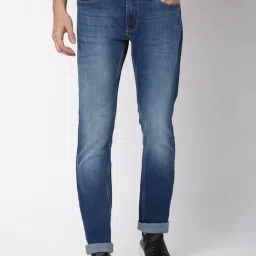 Spykar Blue Slim Fit Lightly Washed Jeans-picture-38