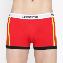 La Intimo Red Comfort Fit Striped Trunks-image-40