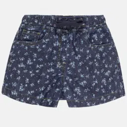 Kiddopanti Kids Blue Floral Print Shorts-image-30