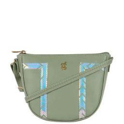 Baggit Green Solid Medium Sling Handbag-image-43