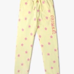 GAP Girls Yellow Cotton Floral Joggers-image-48