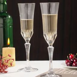 Trovea's Celestial Sparkle Transparent Glass Champagne Glass - Set of 4-3
