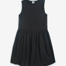 Y&F Kids by Westside Black Pleated Cotton-Blend A-Line Dress-image-5