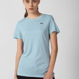 Reebok Blue Logo Print T-Shirt-image-75