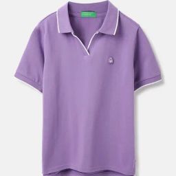 United Colors of Benetton Boys Purple Cotton Blend Solid T-Shirt-image-68