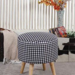 Shadowkart Black Stars Wood Printed Ottoman-image-38