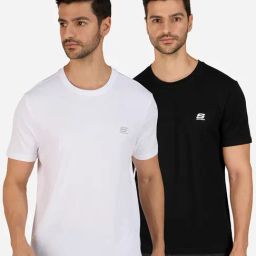 Skechers White & Black Regular Fit Crew T-Shirt - Pack of 2-picture-7