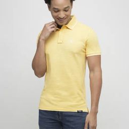 Produkt By Jack & Jones Yellow Cotton Slim Fit Polo T-Shirt-image-39