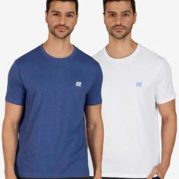 Skechers Blue & White Regular Fit Crew T-Shirt - Pack of 2-image-5