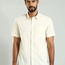 Indian Terrain Yellow Regular Fit Printed Shirt-picture-20