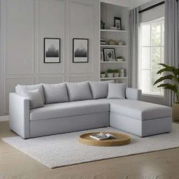 Trevi Phantom Fabric RHS 6 Seater Sectional Sofa (Royal Grey)-picture-33