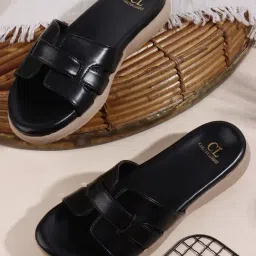 Carlton London Women's Black Casual Sandals-picture-7