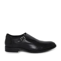Louis Philippe Men's Black Monk Shoes-picture-9