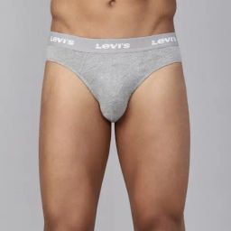 Levi's Grey Melange Cotton Briefs-21