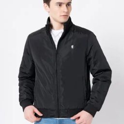 Red Tape Black Regular Fit Solid Jacket-30