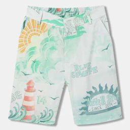 Blue Giraffe Kids Multicolor Cotton Short-picture-30