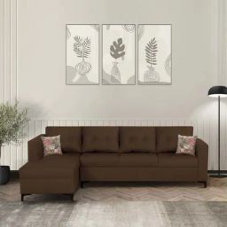 Trevi Omega LHS 6 Seater Sectional Sofa (Velvet Brown)-image-23