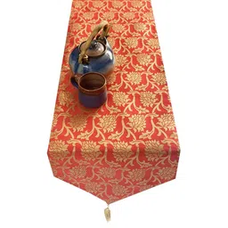 Pink Parrot Jacquard Table Runner-picture-1
