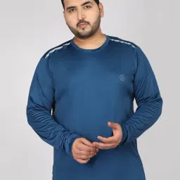 Chkokko Blue Relaxed Fit Solid T-Shirts-image-51