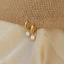 Perfectly Average Pearl Hoops for Women & Girls-68