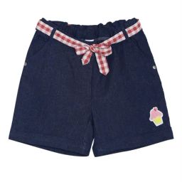 MINIKLUB Girls Navy Textured Shorts-image-20