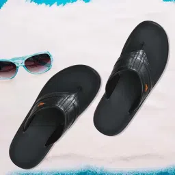 Woodland Men's Black Thong Sandals-image-42