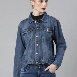 SHOWOFF Navy Regular Fit Denim Jacket-picture-16