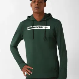 Reebok Green Slim Fit Hooded Sweatshirt-picture-15