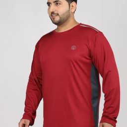 Chkokko Maroon Relaxed Fit Solid T-Shirts-image-47
