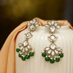Priyaasi Green Contemporary Drop Earring-21