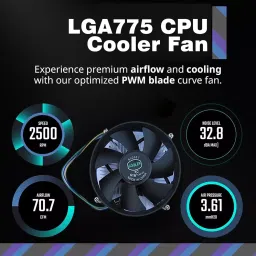 LOTA High-Performance CPU Cooler Fan Black Compatible with Intel LGA775, MST-741-LT image 4