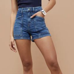 Ginger By Lifestyle Dark Blue Regular Fit Shorts-picture-20