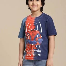 Kidsville Spiderman Printed Regular Fit Multicolor T-Shirt For Boys-image-22