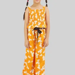 BEING NAUGHTY Girls Printed Shoulder Straps Neck Sleeveless Top With Palazzo-picture-25