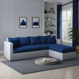 Trevi Phantom Fabric RHS 6 Seater Sectional Sofa (Royal Grey & Cool Cobalt)-image-99