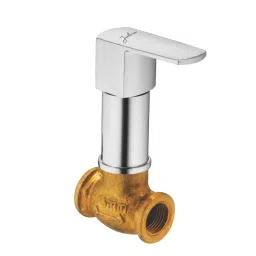 Jabra Concealed Stop Cock (M) Qbix Series Brass Chrome Finish Wall Mount 15 mm Silver-image-96