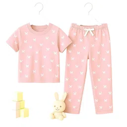 bubble berry Girls Printed Night suit-image-74