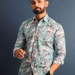 Lightpole Men Smart Opaque Printed Casual Shirt-image-26