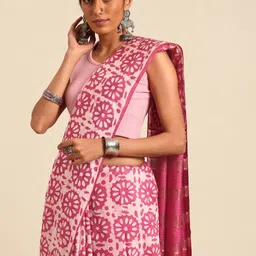 Taavi Batik Hand Block Print Saree-image-15