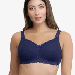 Ultimo Ink Blue Non Wired Non Padded Full Coverage Bra-image-46