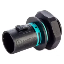 RS PRO Male 2 Pole 1 Way Tee Plug Panel Mount Rated at 10 A 400 V, 1369903-12