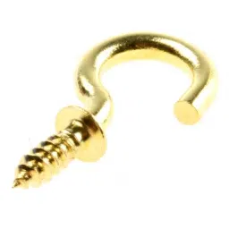 RS PRO Brass, Screw J Hook, 20 mm, 6 mm Model No 3974932 (1 Bag of 10)-15