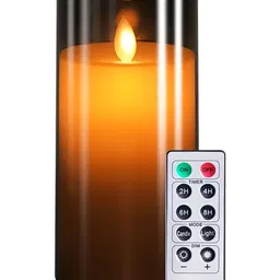 LTETTES Grey Pillar Candle-image-89