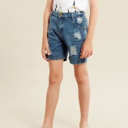 Kookie Kids Denim Shorts - Blue-image-58