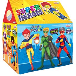 Krocie Toys Tent House With LED Lights & Super Heroes Print - Multicolor-8