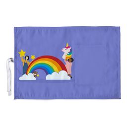 Right Gifting Digital Printed Satin Fabric Kids Meal Mat With Pocket For Cutleries - Blue-20