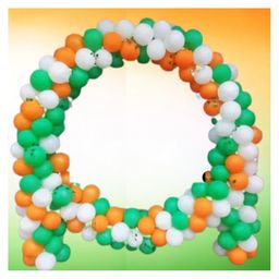 Bubble Trouble Independence Day Balloons Republic Day 26 January 15 August Celebration School Home Halls Office Room Decoration Orange White Green Latex Balloons - Pack of 250-image-57