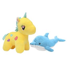 Toyingly Unicorn With Fish Soft Stuffed Toy Yellow Blue - Height 50 cm-10